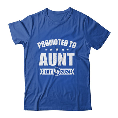 Promoted To Aunt Est 2024 Mothers Day First Time New Aunt Shirt & Tank Top | teecentury