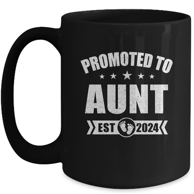 Promoted To Aunt Est 2024 Mothers Day First Time New Aunt Mug | teecentury