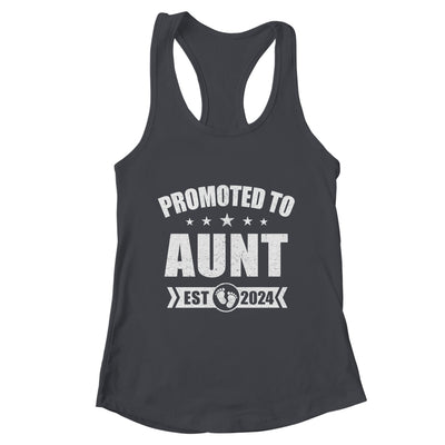 Promoted To Aunt Est 2024 Mothers Day First Time New Aunt Shirt & Tank Top | teecentury