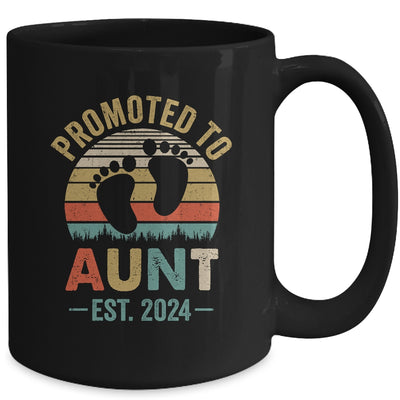 Promoted To Aunt Est 2024 Mothers Day Vintage Mug | teecentury