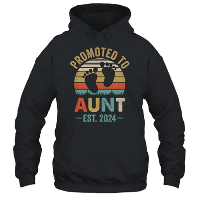 Promoted To Aunt Est 2024 Mothers Day Vintage Shirt & Tank Top | teecentury