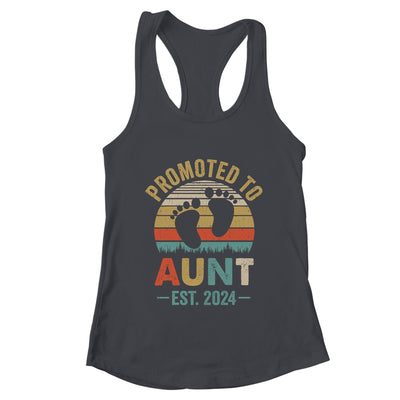 Promoted To Aunt Est 2024 Mothers Day Vintage Shirt & Tank Top | teecentury