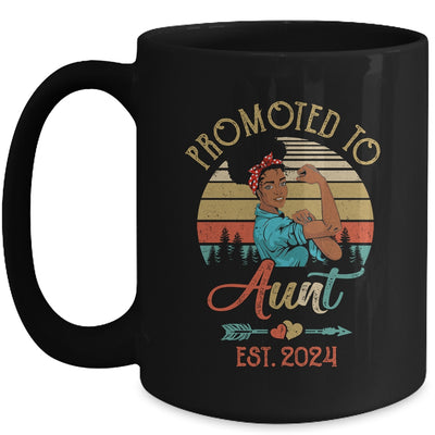 Promoted To Aunt Est 2024 Vintage First Time Aunt Mug | teecentury