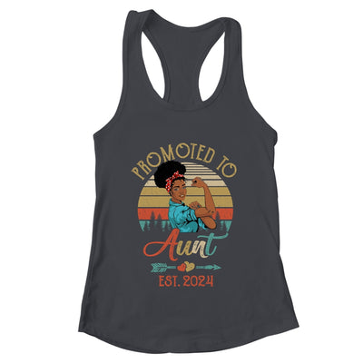 Promoted To Aunt Est 2024 Vintage First Time Aunt Shirt & Tank Top | teecentury