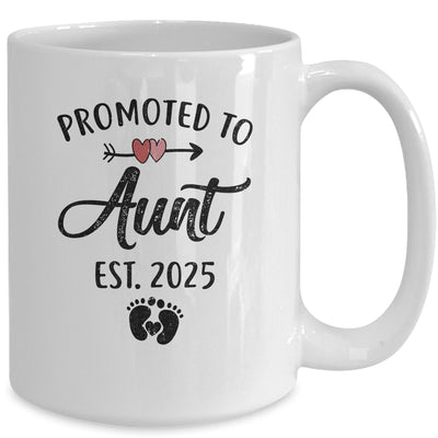 Promoted To Aunt Est 2025 First Time Mothers Day Mug | teecentury