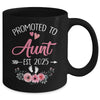 Promoted To Aunt Est 2025 Mothers Day First Time Mug | teecentury