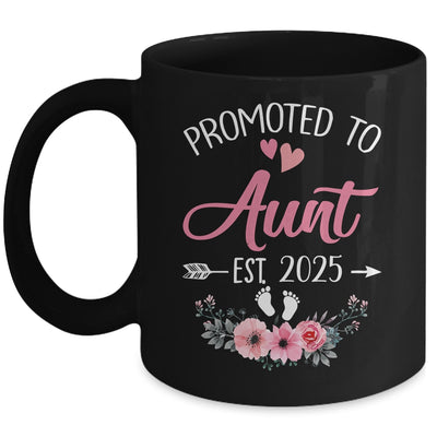 Promoted To Aunt Est 2025 Mothers Day First Time Mug | teecentury