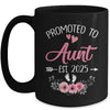 Promoted To Aunt Est 2025 Mothers Day First Time Mug | teecentury