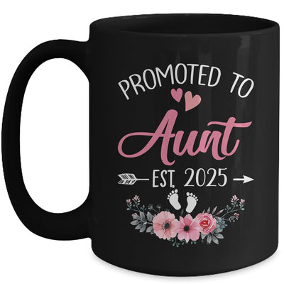 Promoted To Aunt Est 2025 Mothers Day First Time Mug | teecentury