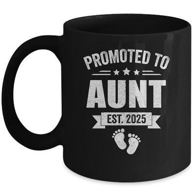 Promoted To Aunt Est 2025 Mothers Day First Time New Aunt Mug | teecentury