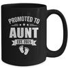 Promoted To Aunt Est 2025 Mothers Day First Time New Aunt Mug | teecentury