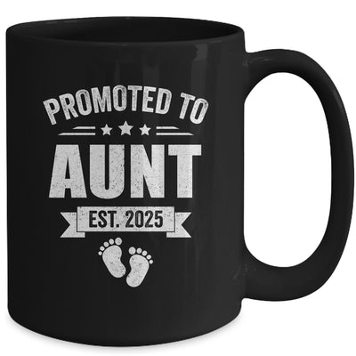 Promoted To Aunt Est 2025 Mothers Day First Time New Aunt Mug | teecentury