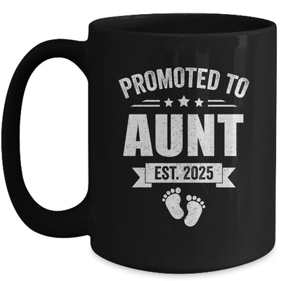 Promoted To Aunt Est 2025 Mothers Day First Time New Aunt Mug | teecentury