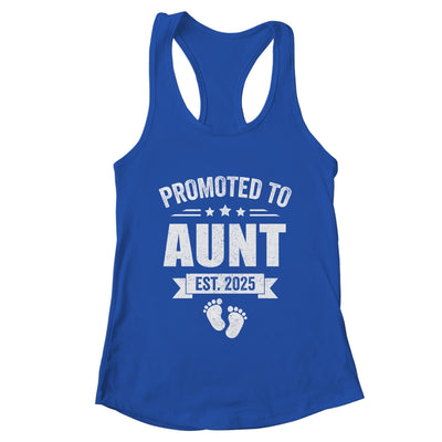 Promoted To Aunt Est 2025 Mothers Day First Time New Aunt Shirt & Tank Top | teecentury