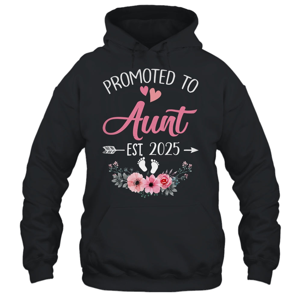 Promoted To Aunt Est 2025 Mothers Day First Time Shirt & Tank Top | teecentury