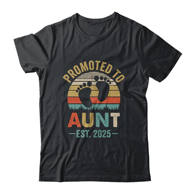 Promoted To Aunt Est 2025 Mothers Day Vintage Shirt & Tank Top | teecentury