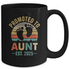Promoted To Aunt Est 2025 Mothers Day Vintage Mug | teecentury