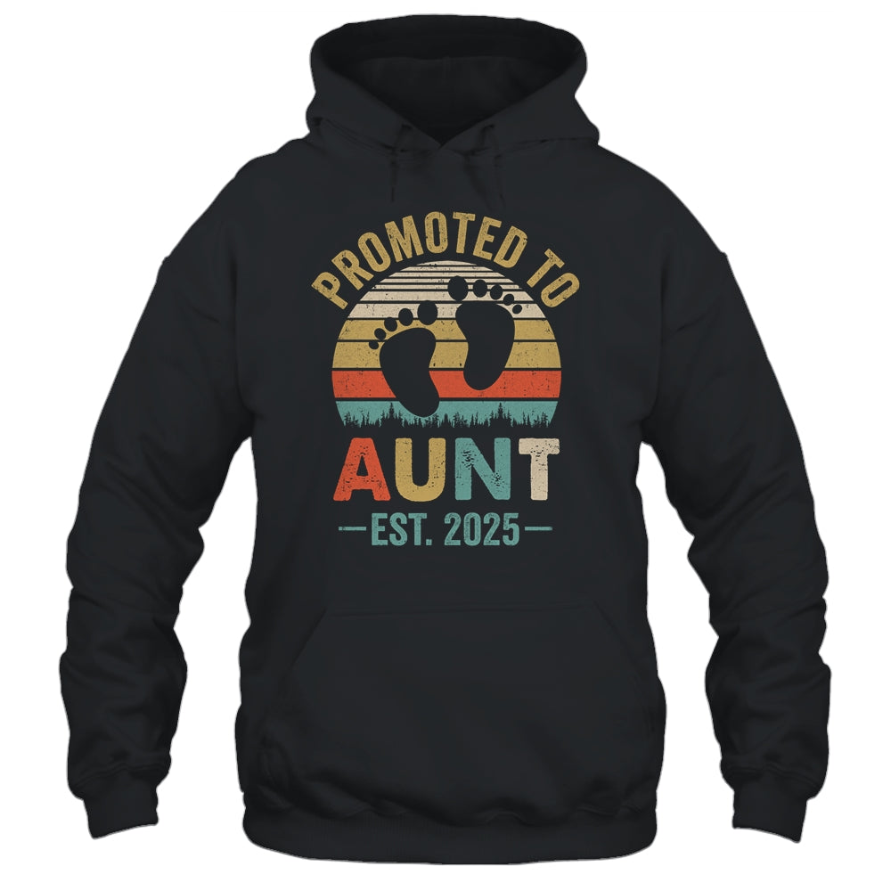 Promoted To Aunt Est 2025 Mothers Day Vintage Shirt & Tank Top | teecentury