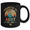 Promoted To Aunt Est 2025 Retro First Time Aunt Mug | teecentury