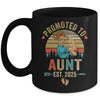 Promoted To Aunt Est 2025 Retro First Time Aunt Mug | teecentury