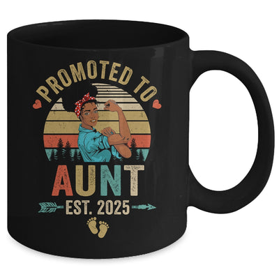 Promoted To Aunt Est 2025 Vintage First Time Aunt Mug | teecentury