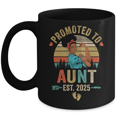 Promoted To Aunt Est 2025 Vintage First Time Aunt Mug | teecentury