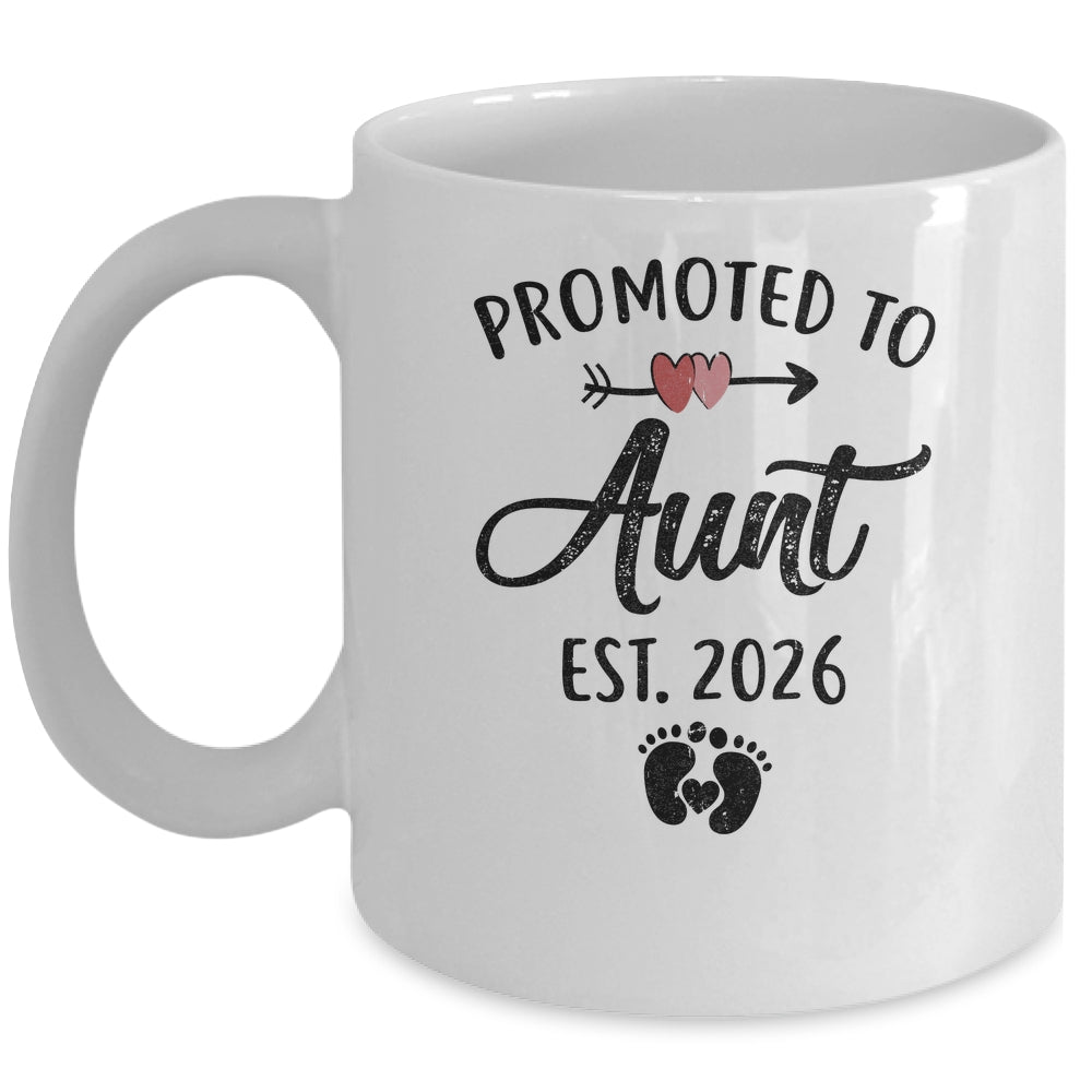 Promoted To Aunt Est 2026 First Time Mothers Day Mug | teecentury
