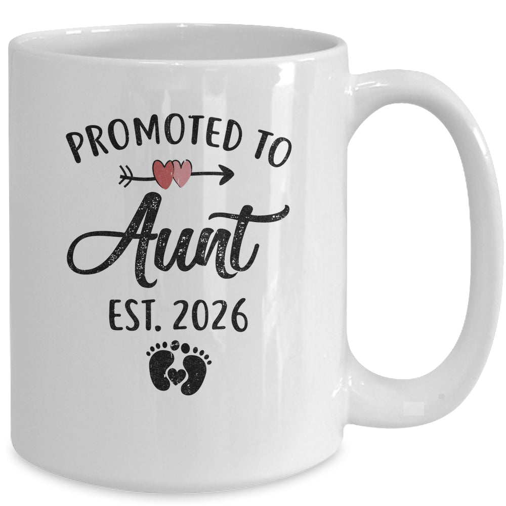 Promoted To Aunt Est 2026 First Time Mothers Day Mug | teecentury