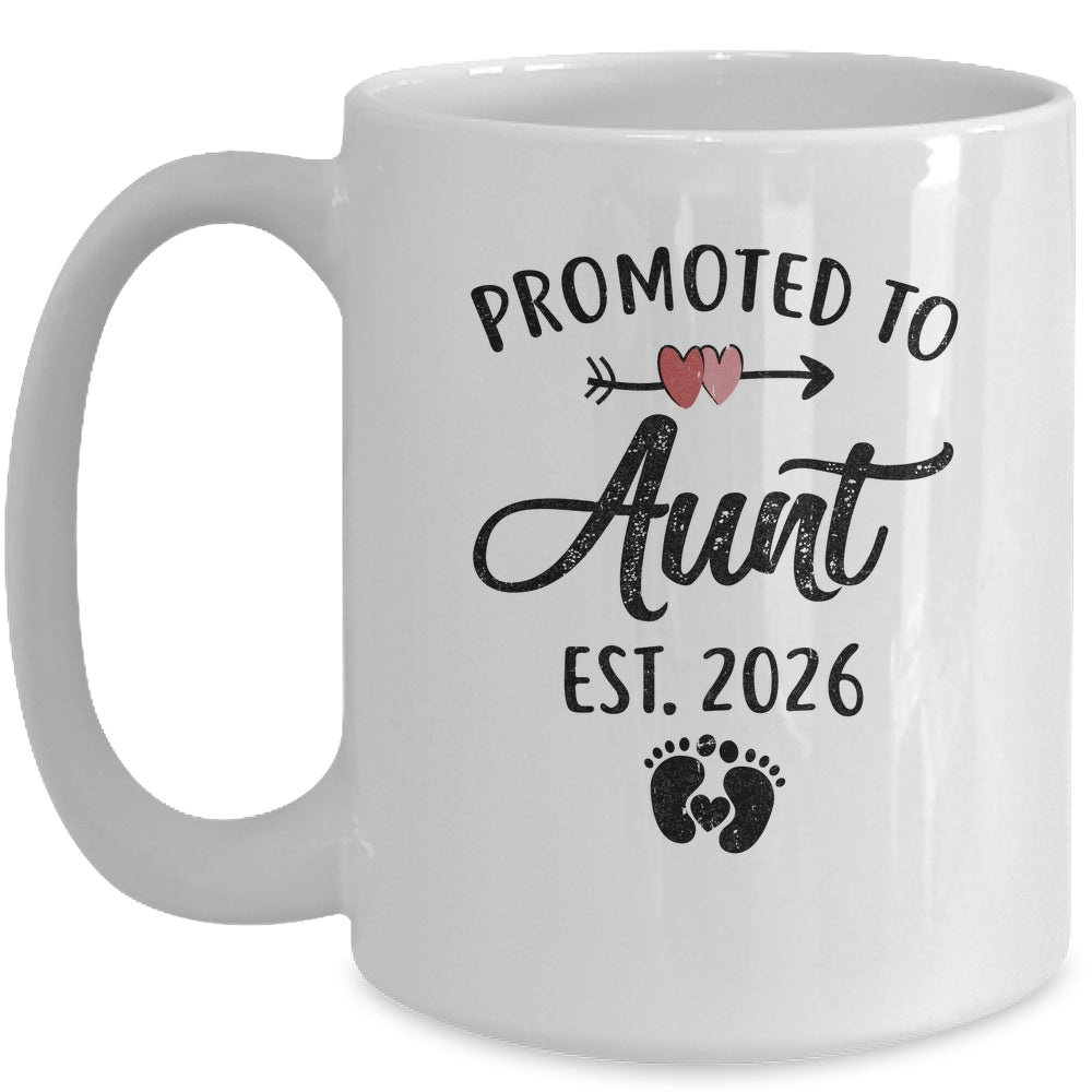 Promoted To Aunt Est 2026 First Time Mothers Day Mug | teecentury