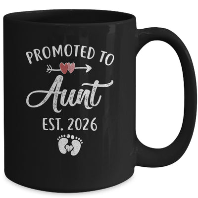 Promoted To Aunt Est 2026 Funny First Time Mothers Day Mug | teecentury