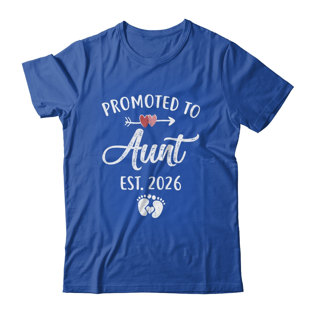 Promoted To Aunt Est 2026 Funny First Time Mothers Day Shirt & Hoodie | teecentury