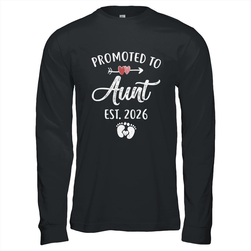 Promoted To Aunt Est 2026 Funny First Time Mothers Day Shirt & Hoodie | teecentury