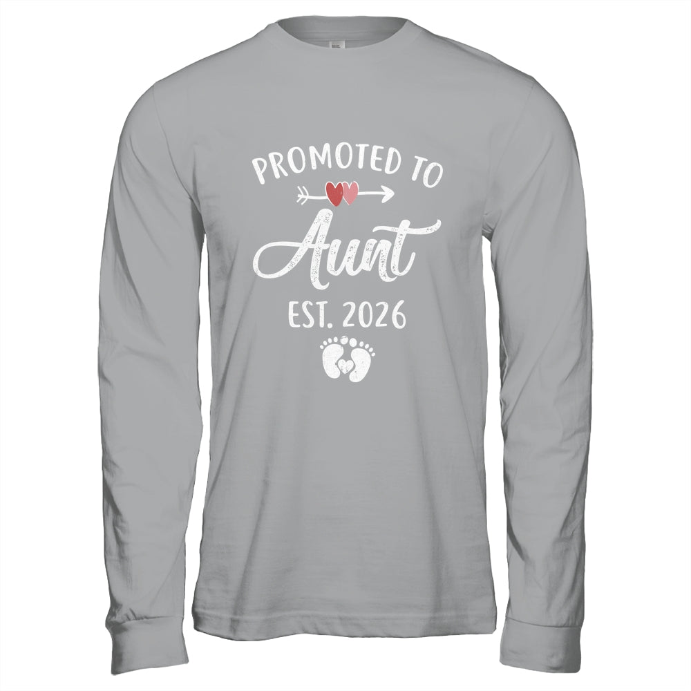 Promoted To Aunt Est 2026 Funny First Time Mothers Day Shirt & Hoodie | teecentury