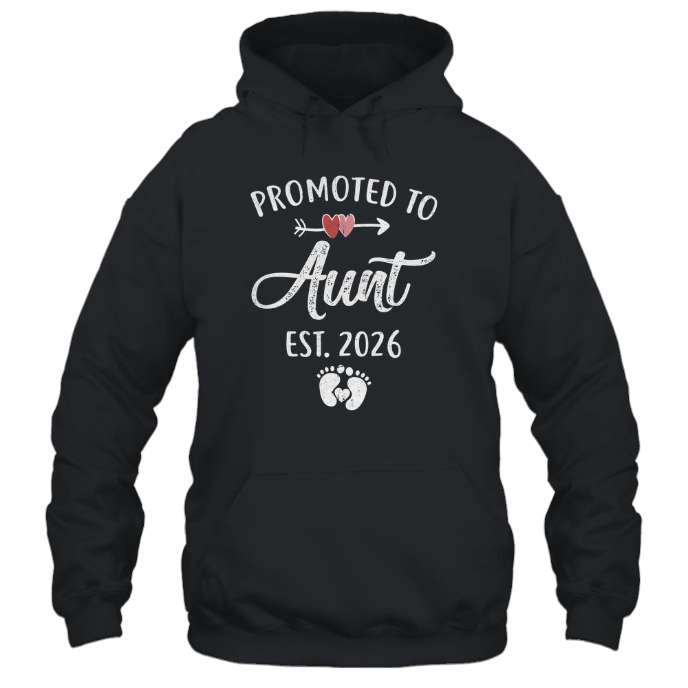 Promoted To Aunt Est 2026 Funny First Time Mothers Day Shirt & Hoodie | teecentury