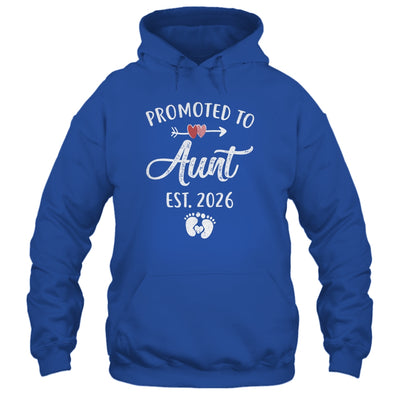 Promoted To Aunt Est 2026 Funny First Time Mothers Day Shirt & Hoodie | teecentury