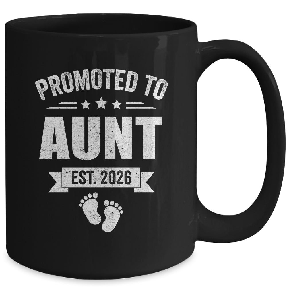 Promoted To Aunt Est 2026 Mothers Day First Time New Aunt Mug | teecentury