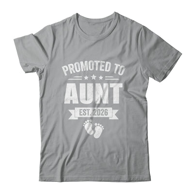 Promoted To Aunt Est 2026 Mothers Day First Time New Aunt Shirt & Hoodie | teecentury