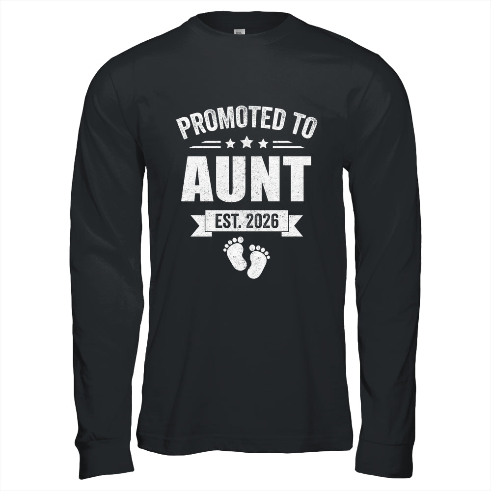 Promoted To Aunt Est 2026 Mothers Day First Time New Aunt Shirt & Hoodie | teecentury