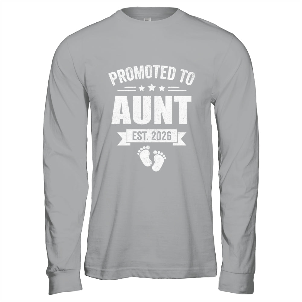 Promoted To Aunt Est 2026 Mothers Day First Time New Aunt Shirt & Hoodie | teecentury