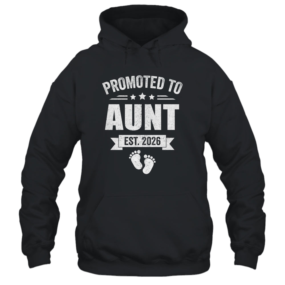 Promoted To Aunt Est 2026 Mothers Day First Time New Aunt Shirt & Hoodie | teecentury