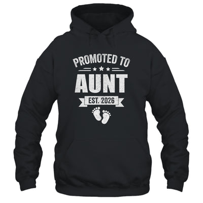Promoted To Aunt Est 2026 Mothers Day First Time New Aunt Shirt & Hoodie | teecentury