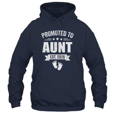Promoted To Aunt Est 2026 Mothers Day First Time New Aunt Shirt & Hoodie | teecentury