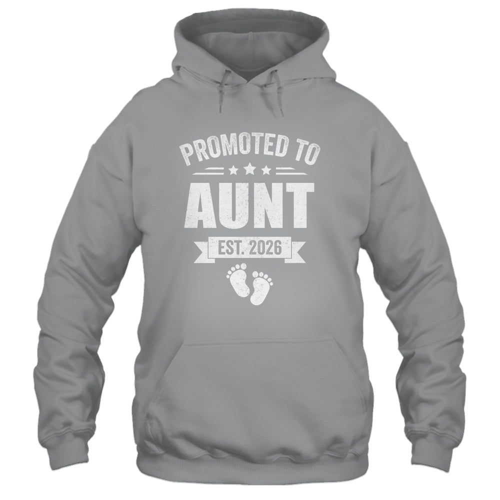 Promoted To Aunt Est 2026 Mothers Day First Time New Aunt Shirt & Hoodie | teecentury