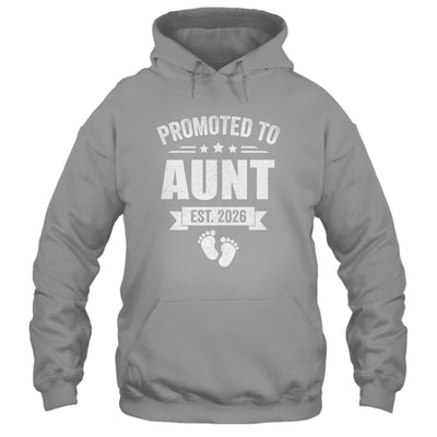 Promoted To Aunt Est 2026 Mothers Day First Time New Aunt Shirt & Hoodie | teecentury