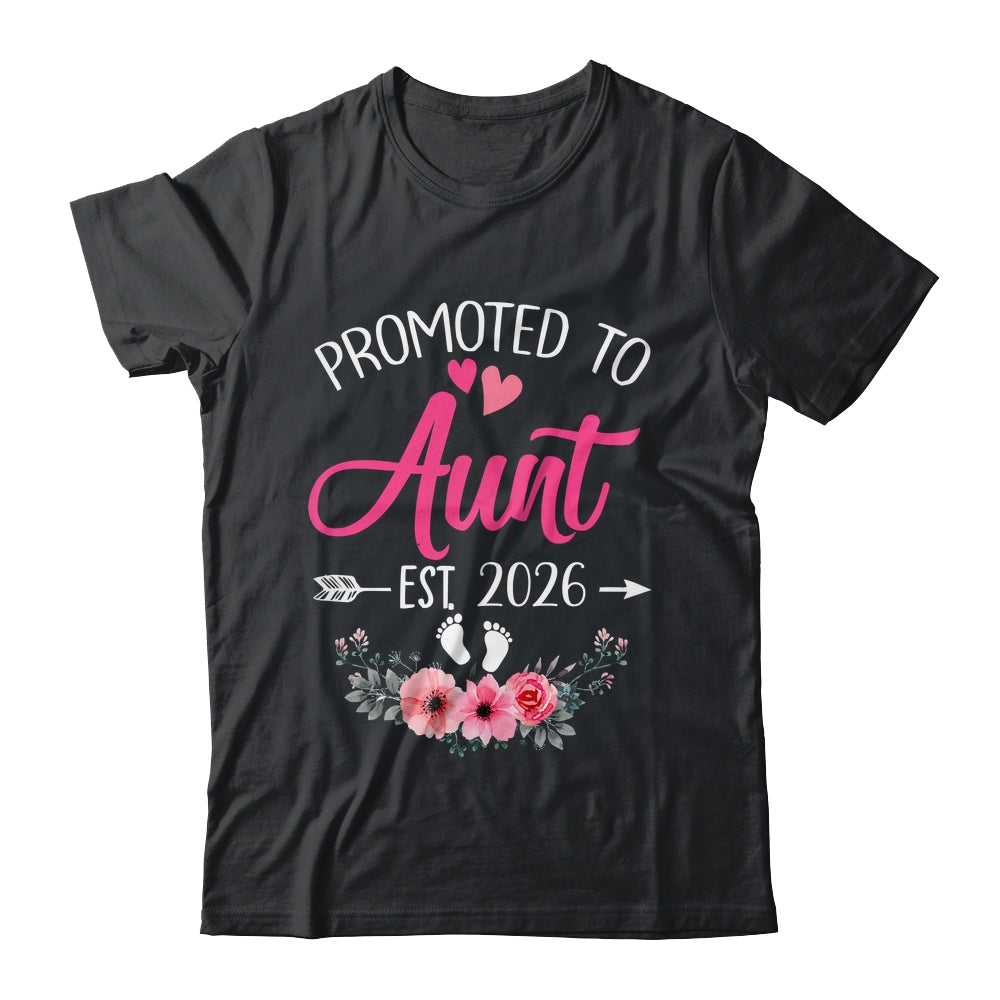 Promoted To Aunt Est 2026 Mothers Day First Time Shirt & Tank Top | teecentury