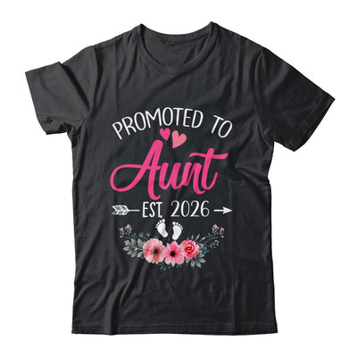 Promoted To Aunt Est 2026 Mothers Day First Time Shirt & Tank Top | teecentury