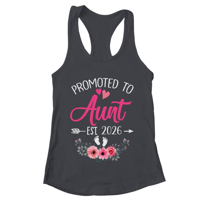 Promoted To Aunt Est 2026 Mothers Day First Time Shirt & Tank Top | teecentury