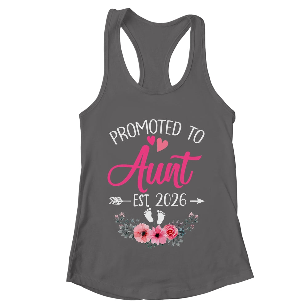Promoted To Aunt Est 2026 Mothers Day First Time Shirt & Tank Top | teecentury