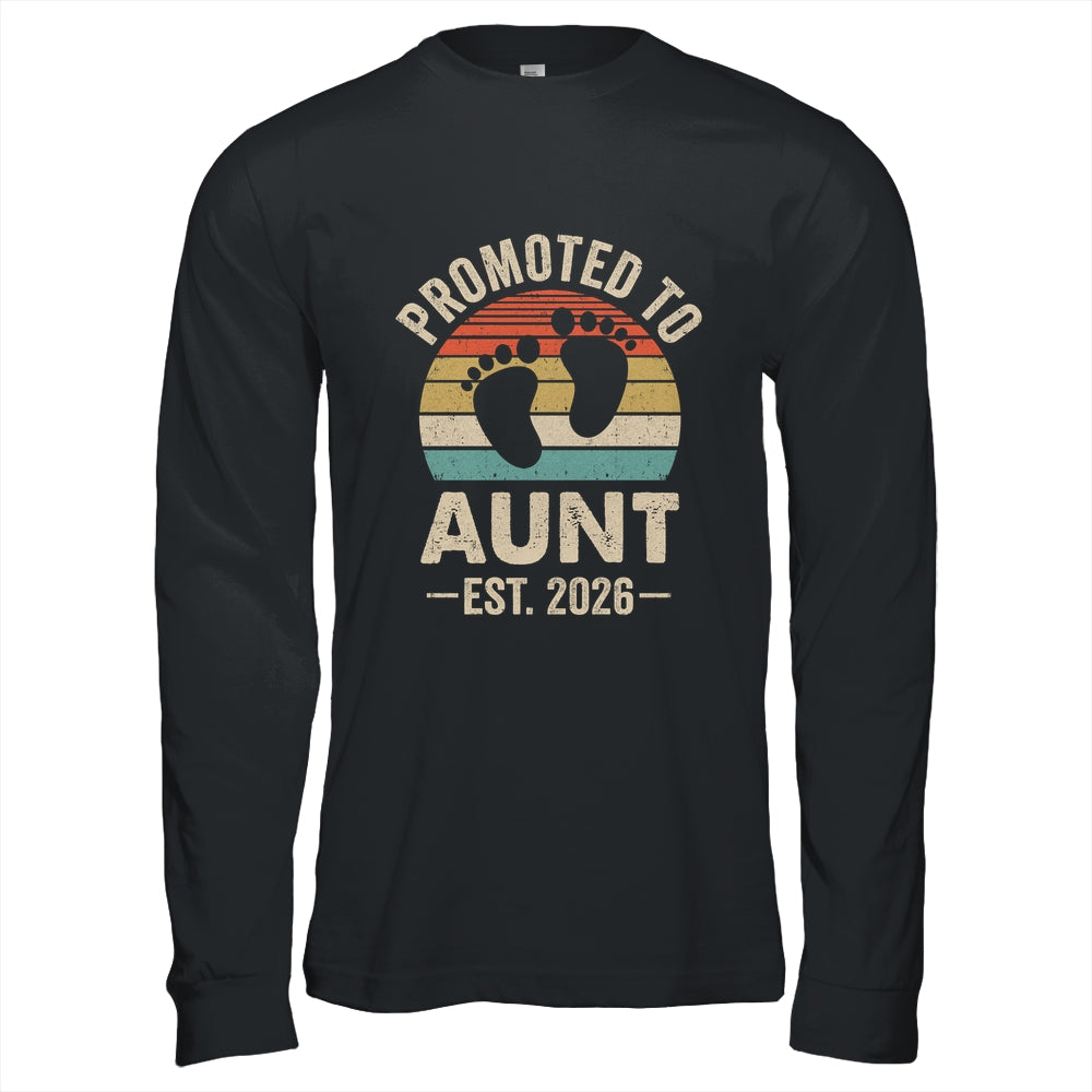 Promoted To Aunt Est 2026 Mothers Day Vintage Shirt & Hoodie | teecentury