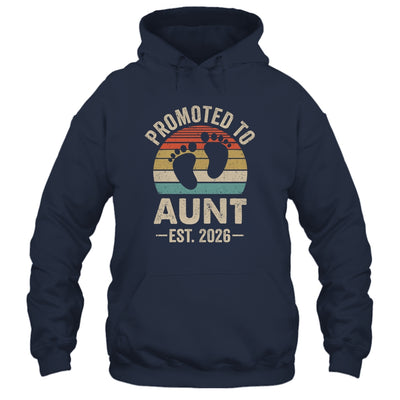 Promoted To Aunt Est 2026 Mothers Day Vintage Shirt & Hoodie | teecentury